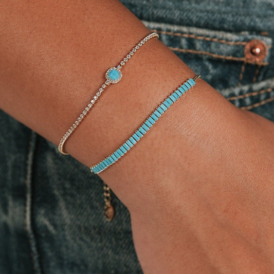 Turquoise tennis bracelet